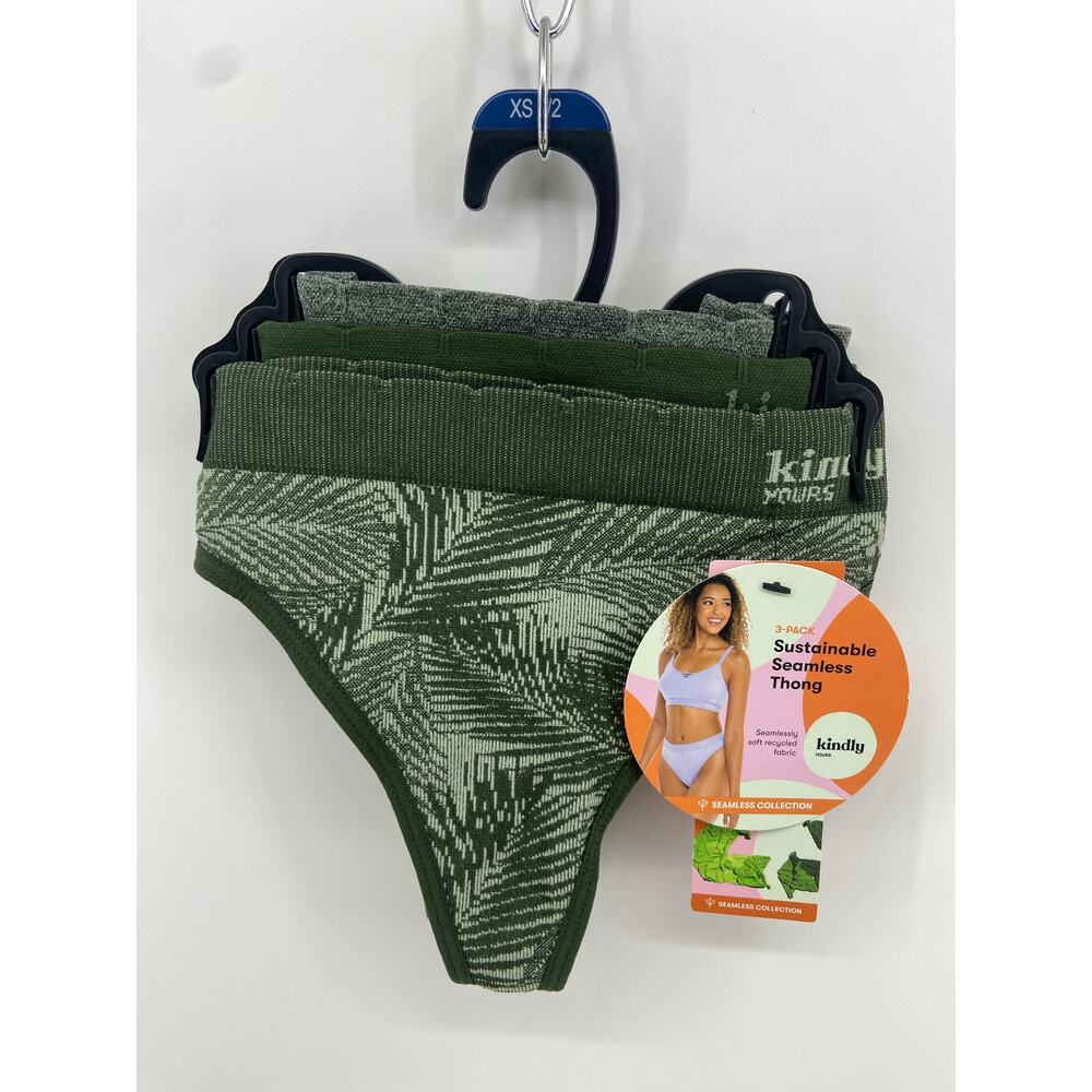 NWT Kindly Yours Sustainable Seamless Thong 3PK XS
